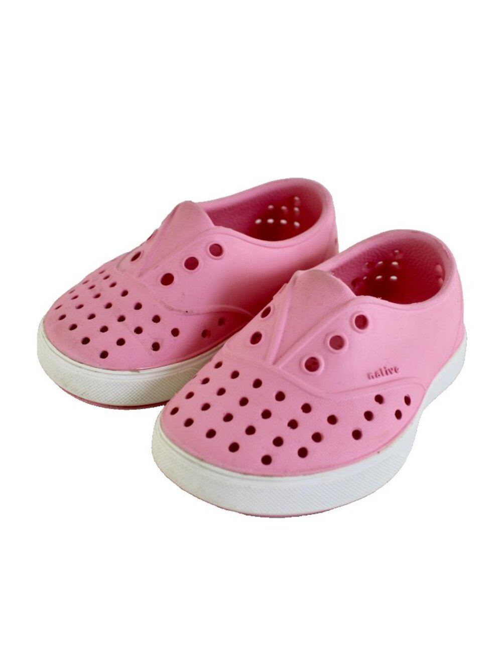 Native Miller Shoes Toddler Girls Size 5 C5 Pink White Slip On Water Sneaker